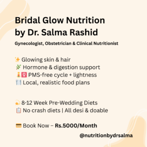 Bridal Glow Diet Plan and Online Gynecologist Consultation by Dr Salma Rashid